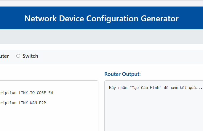 TOOL TẠO SẴN CẤU HÌNH IP CISCO-JUNIPER